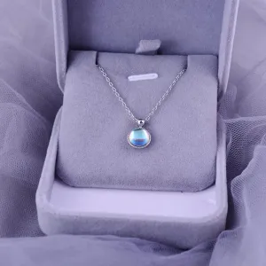 ✨ 925 Sterling Silver Round Multicolored Stone Necklace - Elevate Your Style 🌈
