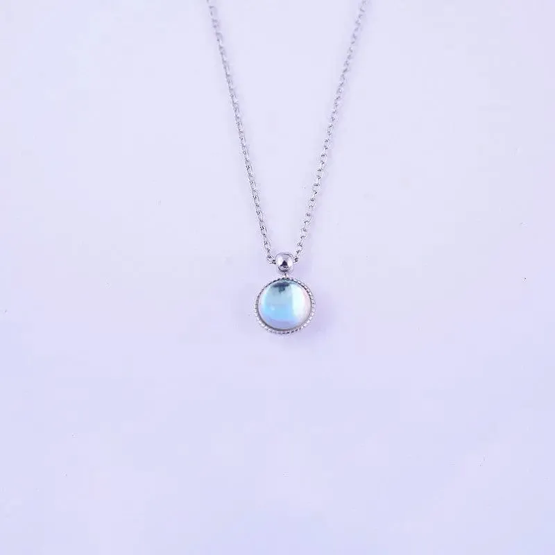 ✨ 925 Sterling Silver Round Multicolored Stone Necklace - Elevate Your Style 🌈
