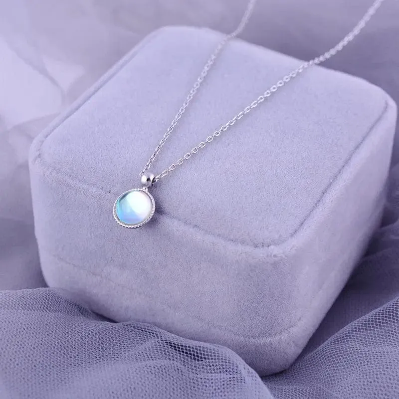 ✨ 925 Sterling Silver Round Multicolored Stone Necklace - Elevate Your Style 🌈