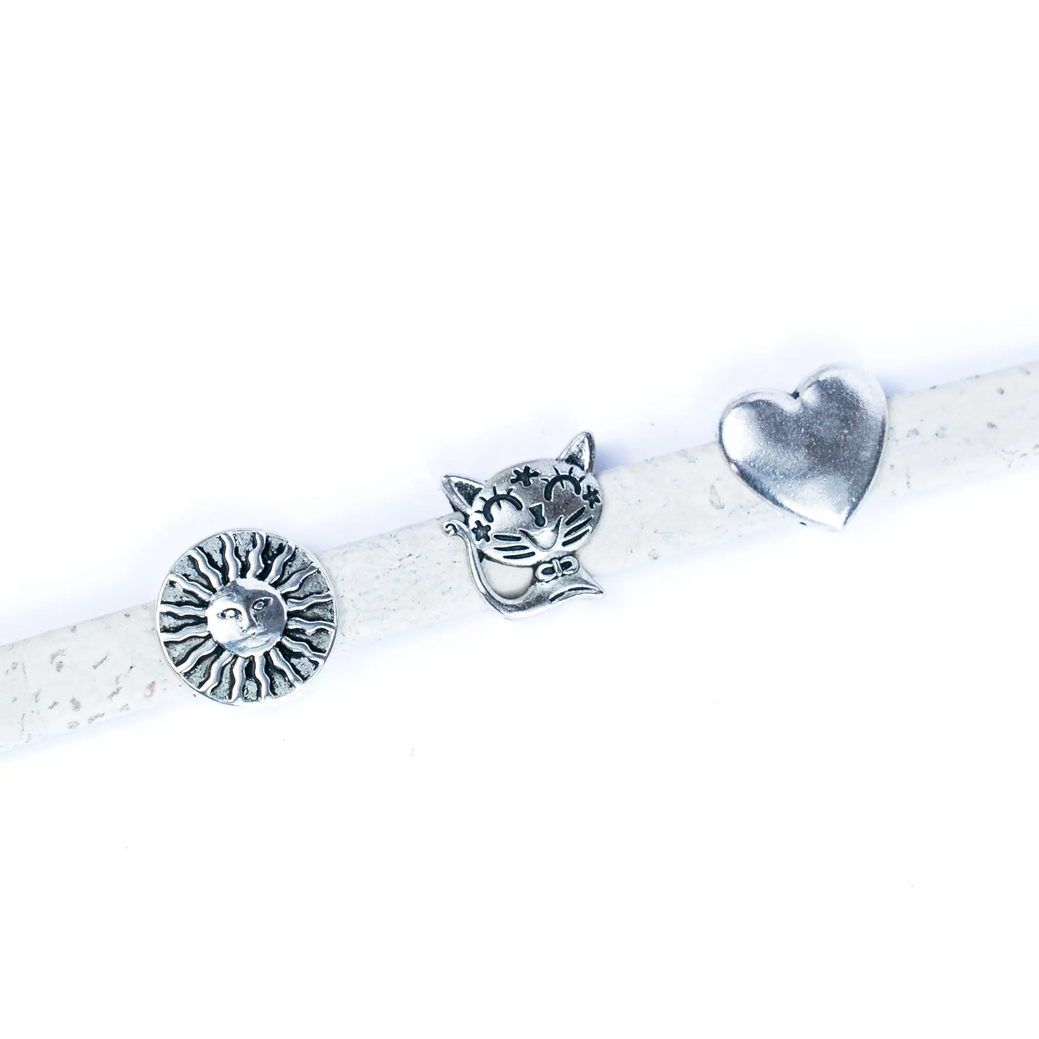 10mm falt white cork cord COR-391A(10Meters)