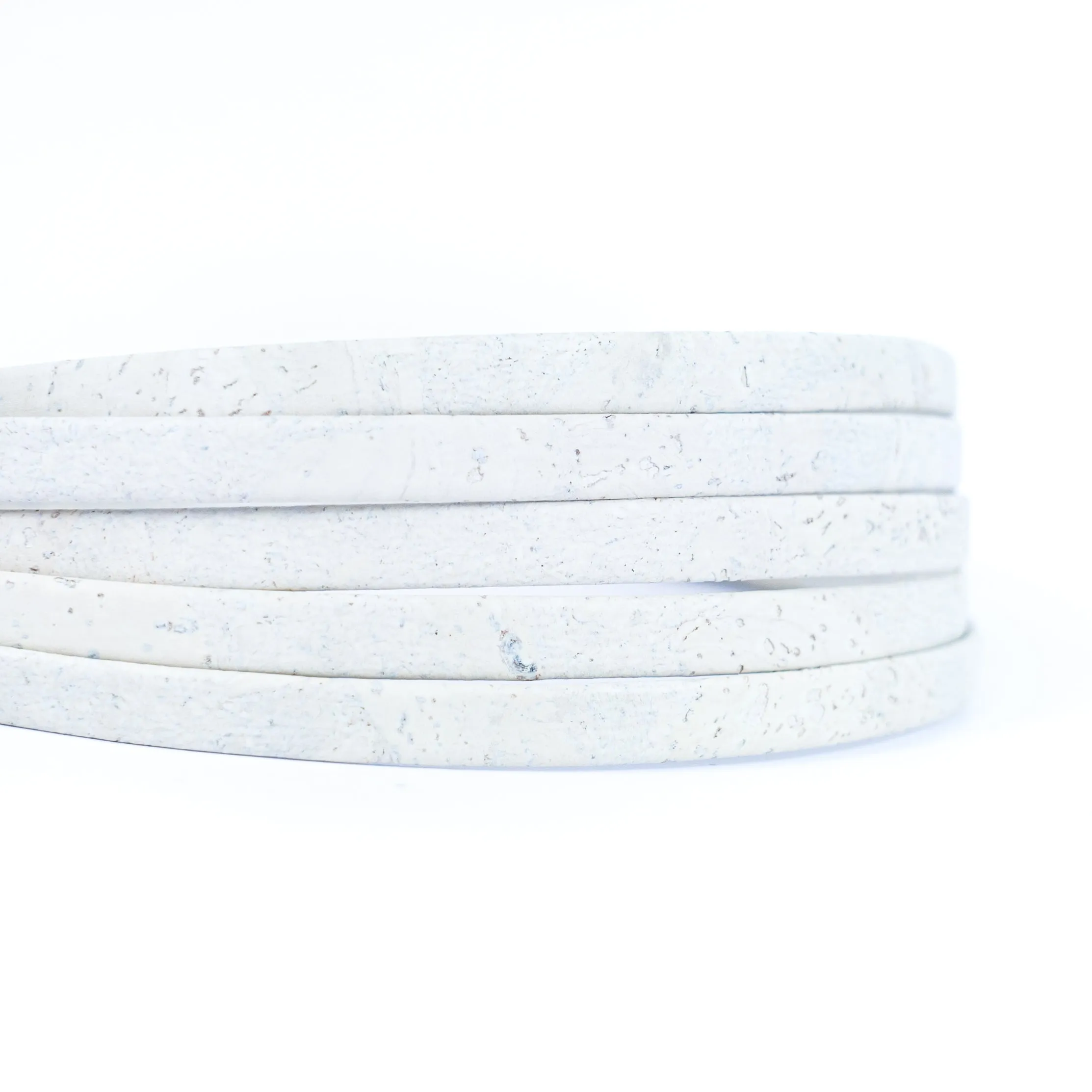 10mm falt white cork cord COR-391A(10Meters)