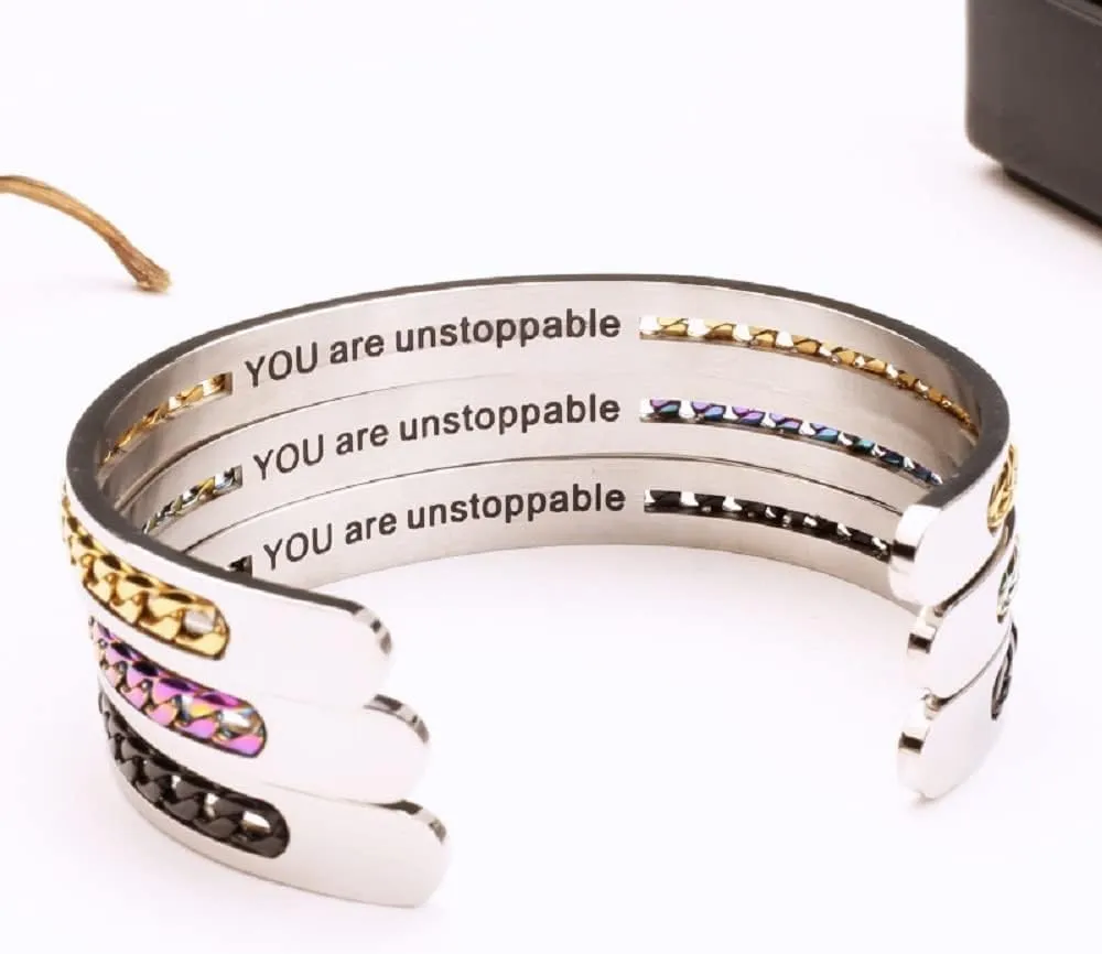 14K Gold / 925 Silver Bracelets for Women Men Statement Adjustable Open Bangle Bracelets Simple Minimalist Cuff Bracelets Cool Stainless Steel Jewelry Birthday Halloween Christmas Gifts for Women Men