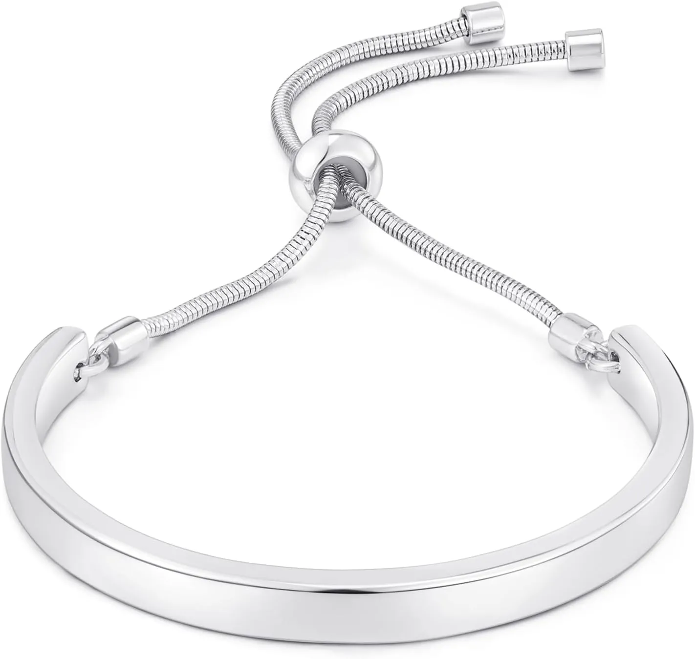 14K Gold Bracelets for Women Adjustable Slider Bracelet Bangle Bracelets for Women Gold Chain Bracelet