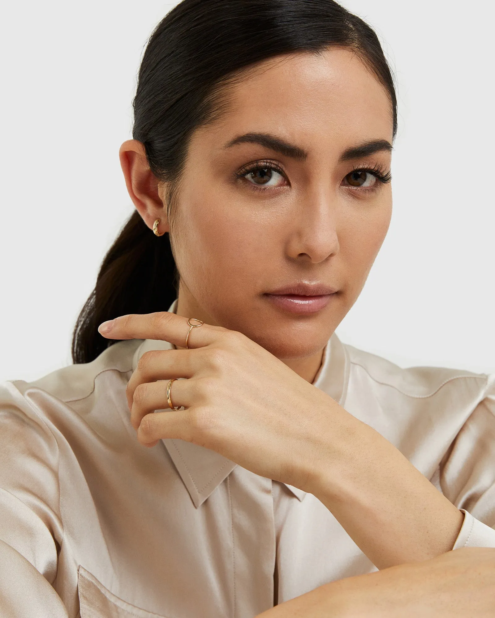 14k Gold Circle Ring