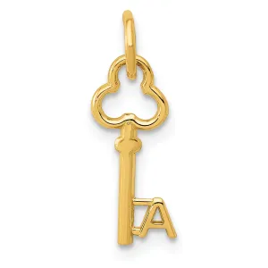 14K Gold Letter A Initial Charm with Polished Finish  Elegant & Gift-Ready