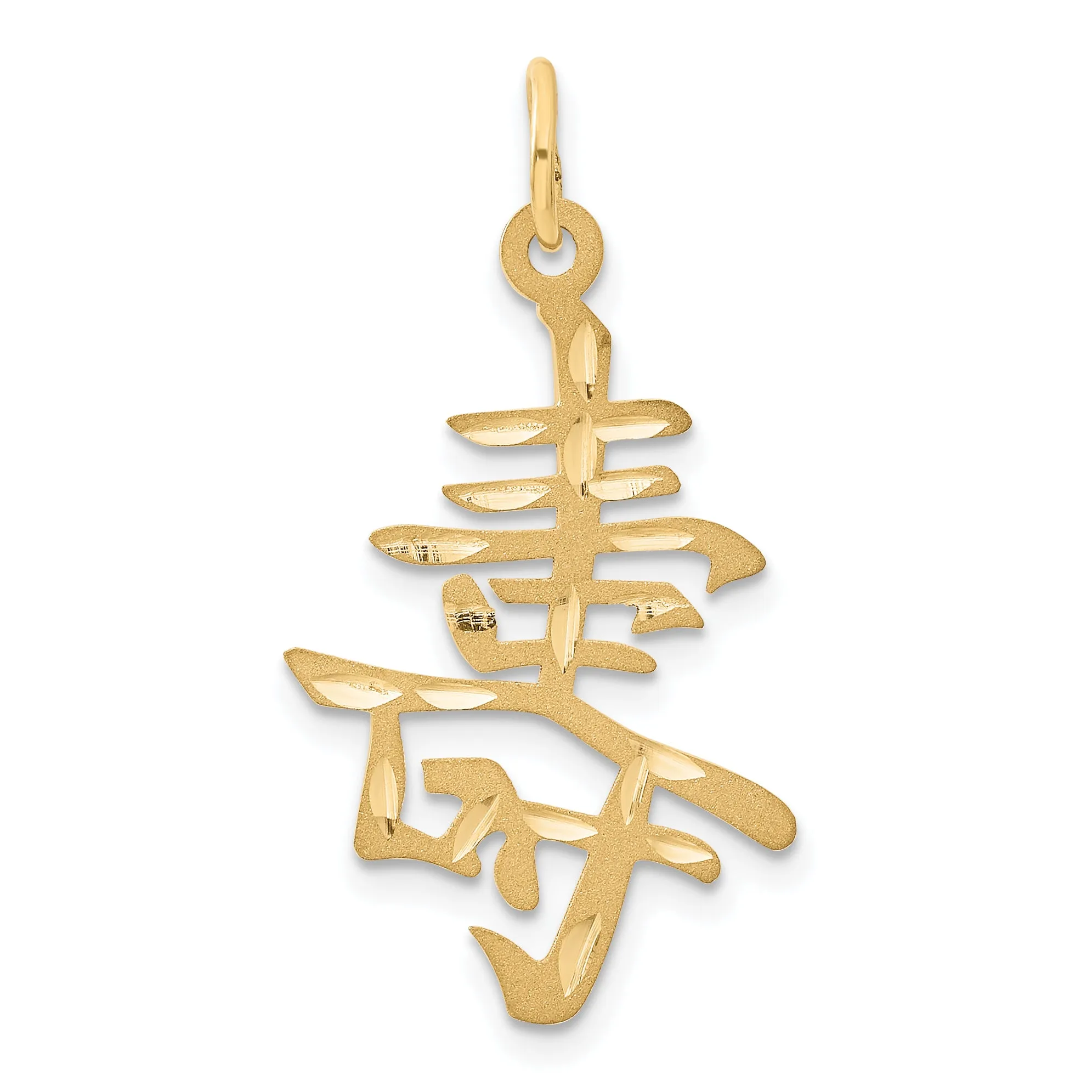14K Gold Men's Themed Pendant with Polished Satin Finish