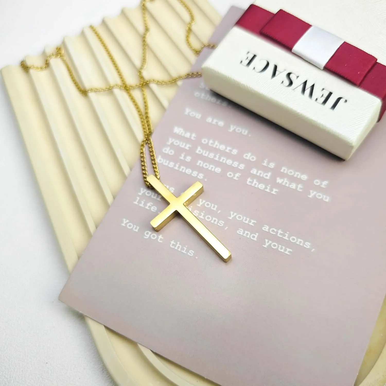14K Gold Plated Cross Necklaces for Women Men Dainty Cross Necklace Hypoallergenic Necklaces Pendant Jewelry Gifts for Mom Dad Wife Husband