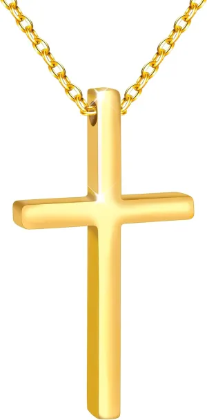 14K Gold Plated Cross Necklaces for Women Men Dainty Cross Necklace Hypoallergenic Necklaces Pendant Jewelry Gifts for Mom Dad Wife Husband