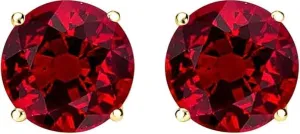 14K Gold Plated Women Ruby Stud Earring Sterling Silver Stud Earring