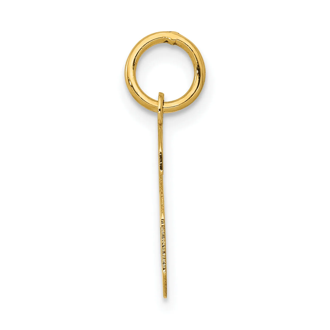 14K Gold Polished Number 6 Charm  Elegant Small Pendant