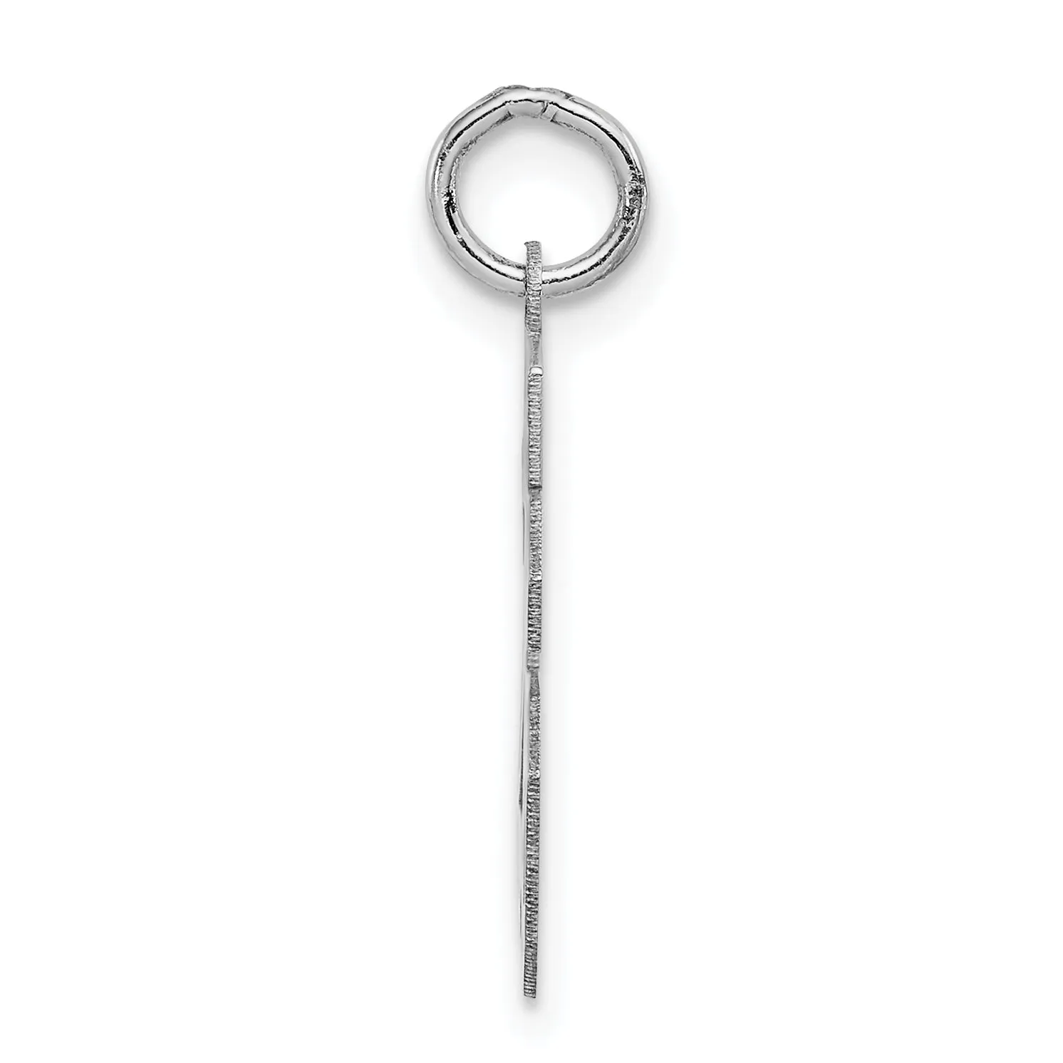 14K Gold Small Satin Number 26 Charm with Brushed Finish