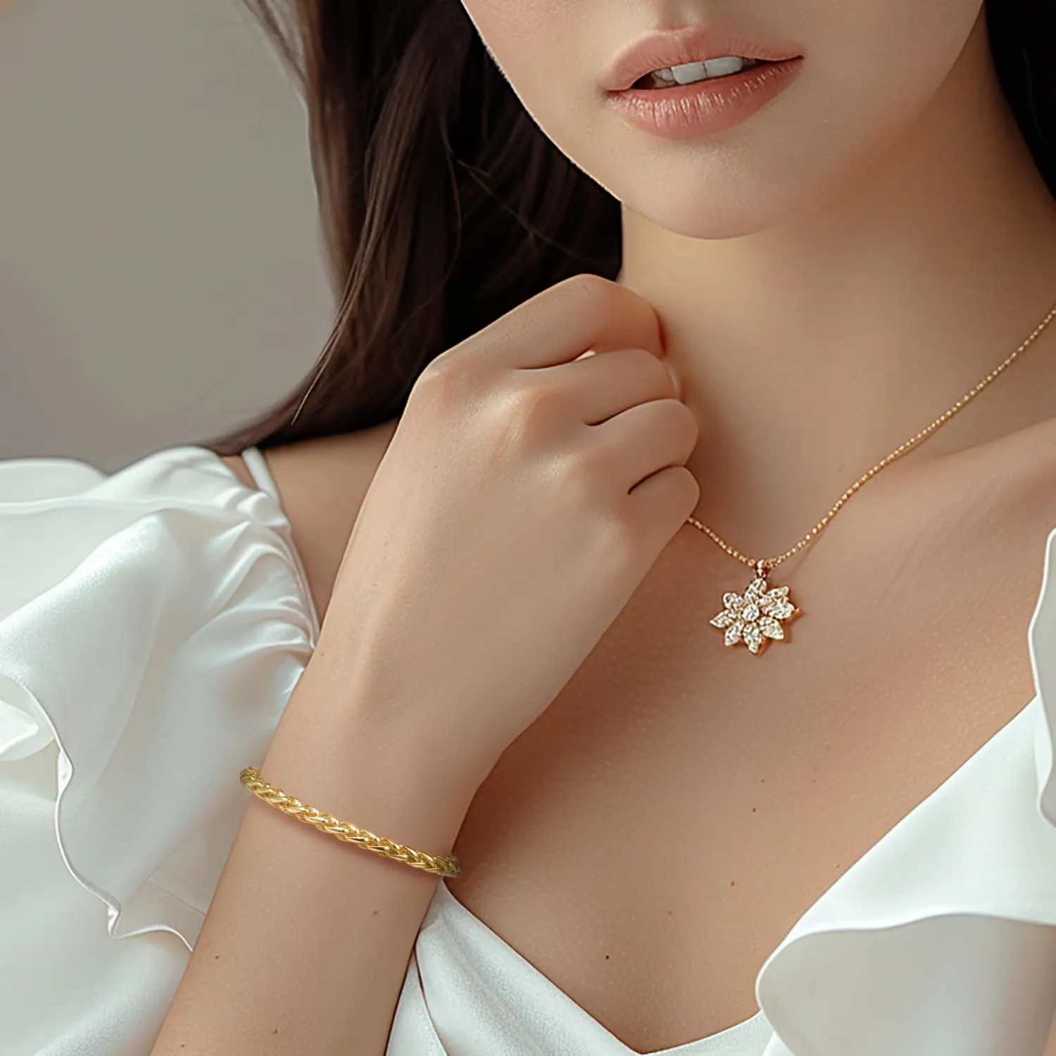 14K Gold Wheat Chain Bracelet for Women Stackable Gold Jewelry Gifts Available in Sizes 6.5-9 Inches