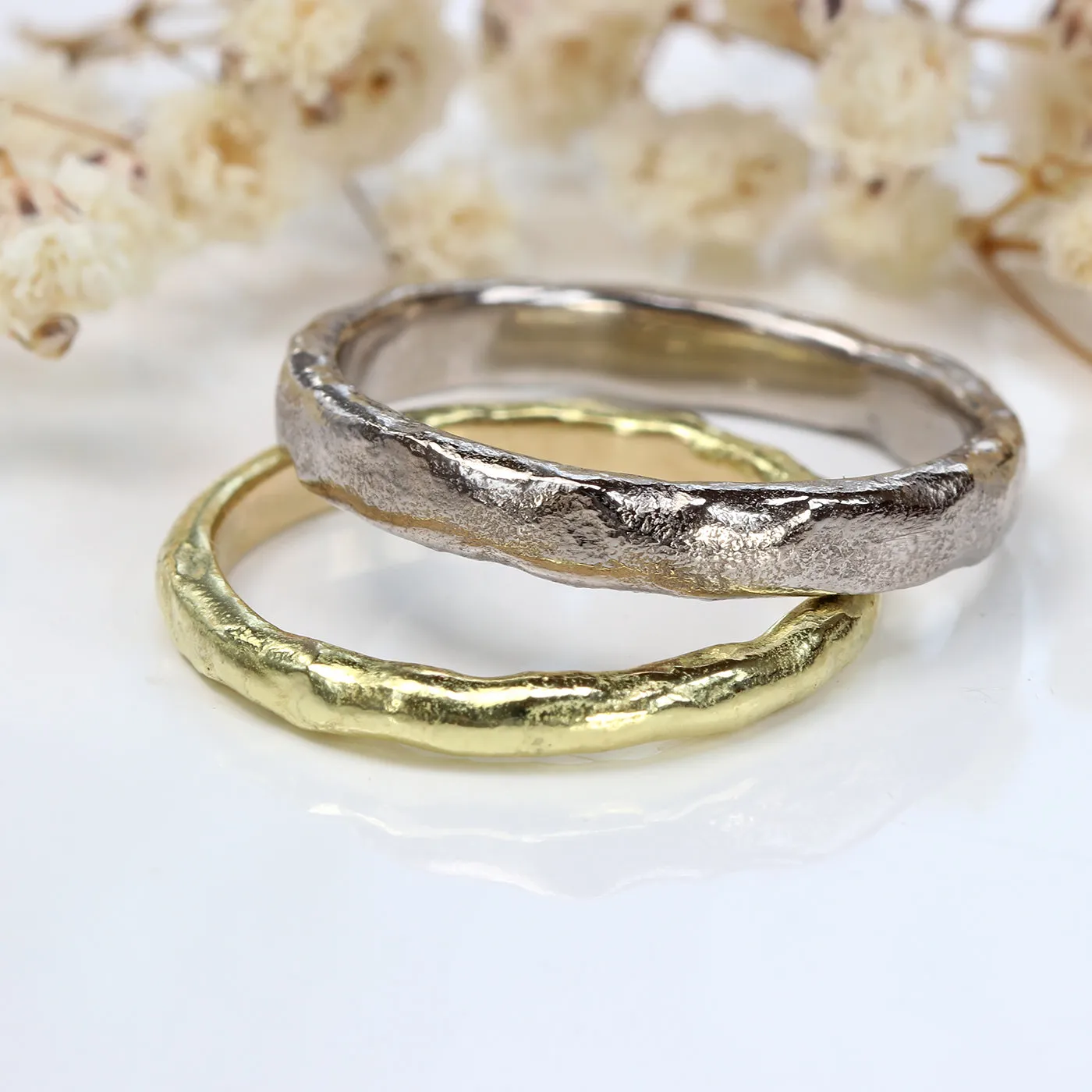 18ct Gold 2mm Mineral Wedding Ring