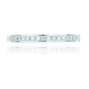 18ct White Gold 0.15ct Diamond Half Eternity Ring