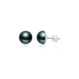18K Gold﻿ Top Lustre Tahitian Mabe Pearl Stud Earrings KE00144