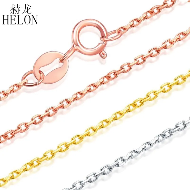 18K White Gold / Yellow Gold / Rose Gold Chain Necklace 16'' About 40CM For Women