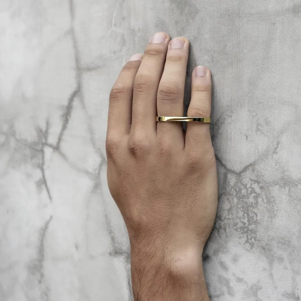 2 Finger Ring Slim Gold
