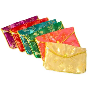 4 1/2" x 3 1/2" Multicolor Chinese Zipper Pouch