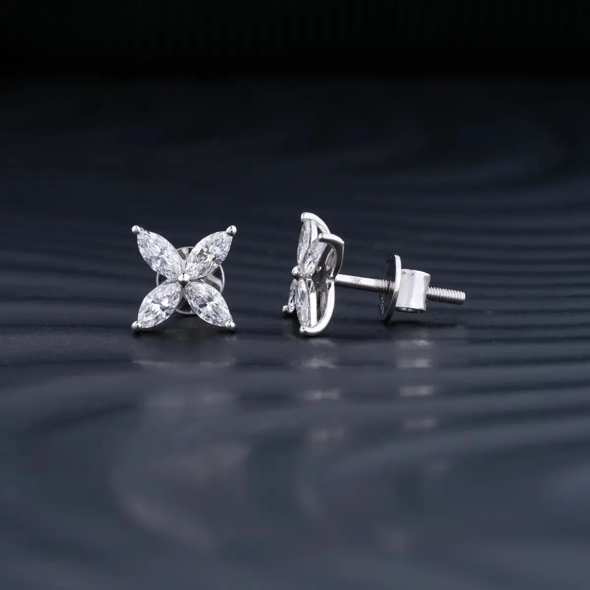 4 Marquise Diamond Earrings