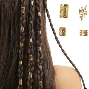 40pcs Hollow Braid Hair Rings Set
