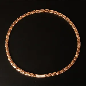 6MM Wide Chain Necklaces Rose Gold-Color Stainless Steel