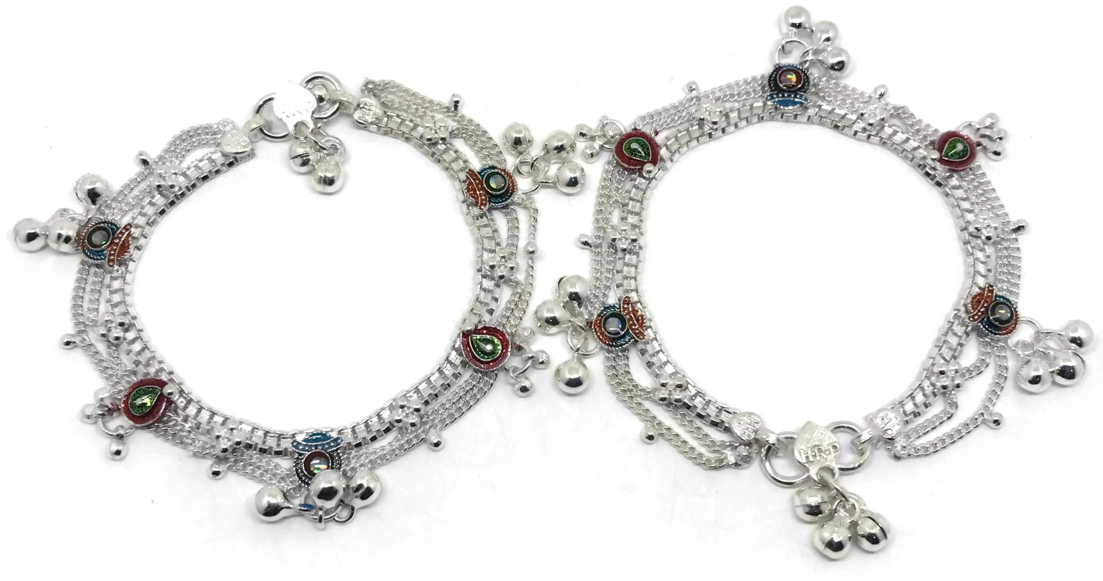 700 Silver Teens Traditional Anklet - #08