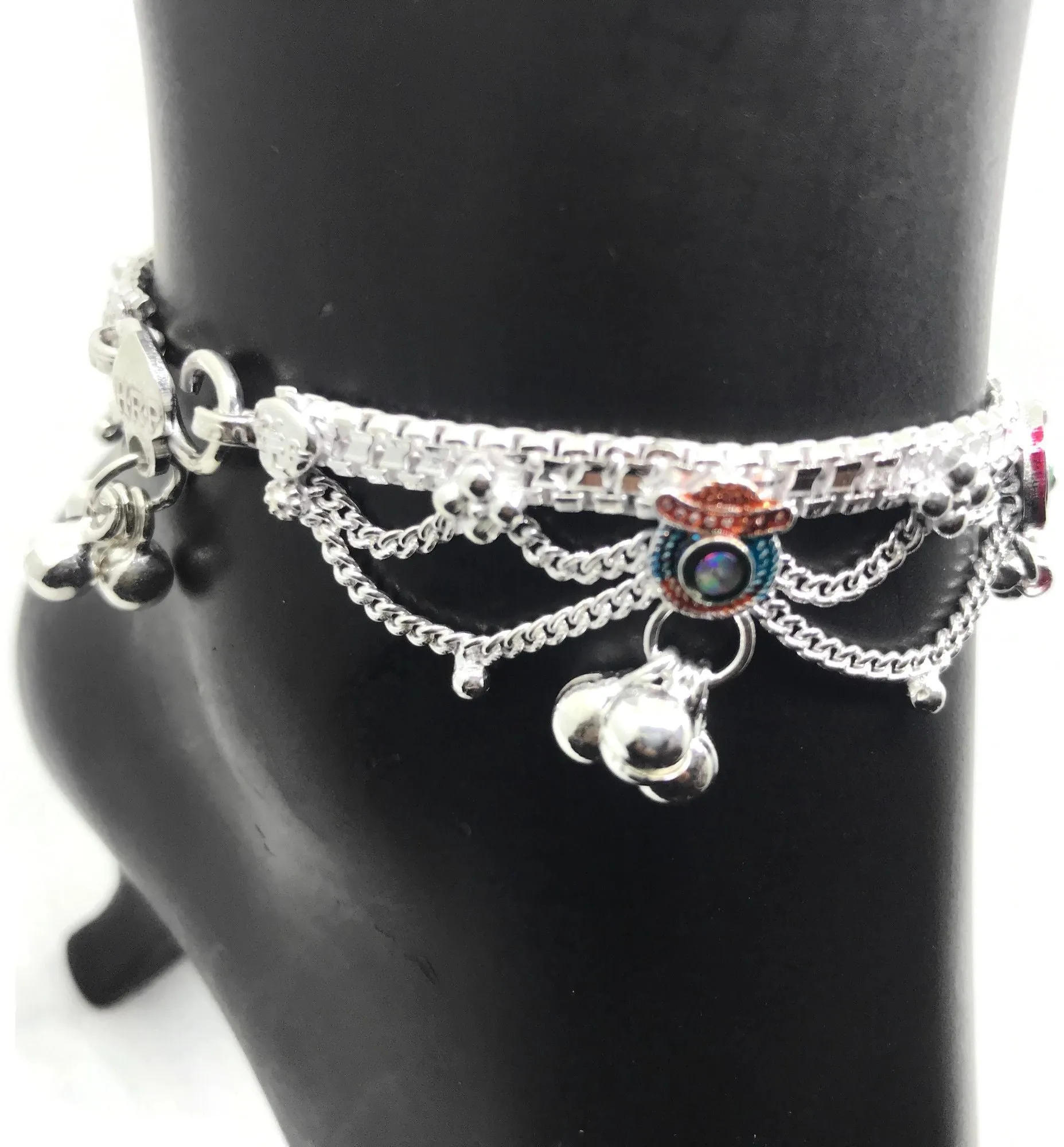 700 Silver Teens Traditional Anklet - #08
