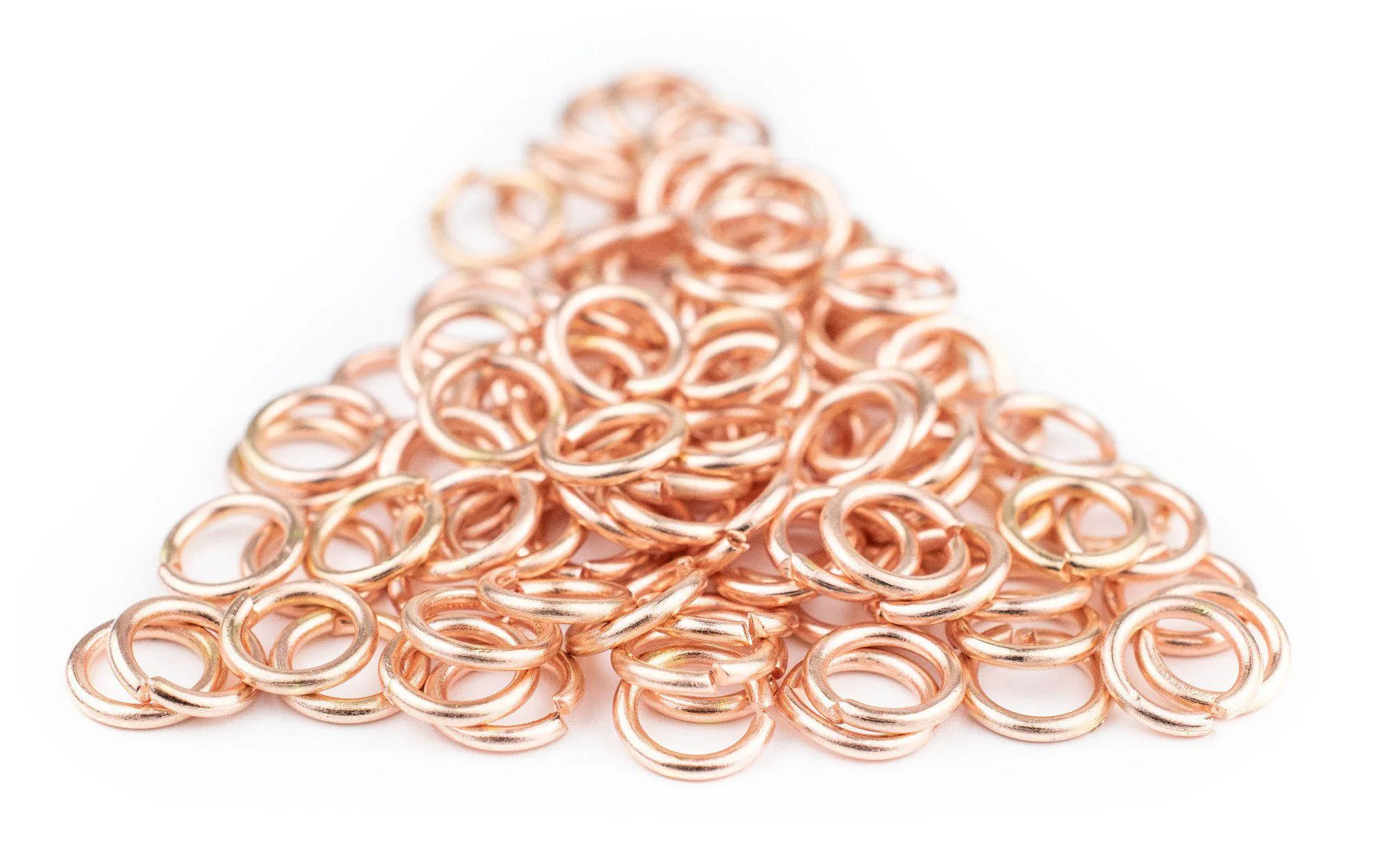8mm Copper Round Jump Rings (Approx 100 pieces)