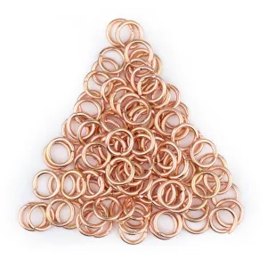 8mm Copper Round Jump Rings (Approx 100 pieces)