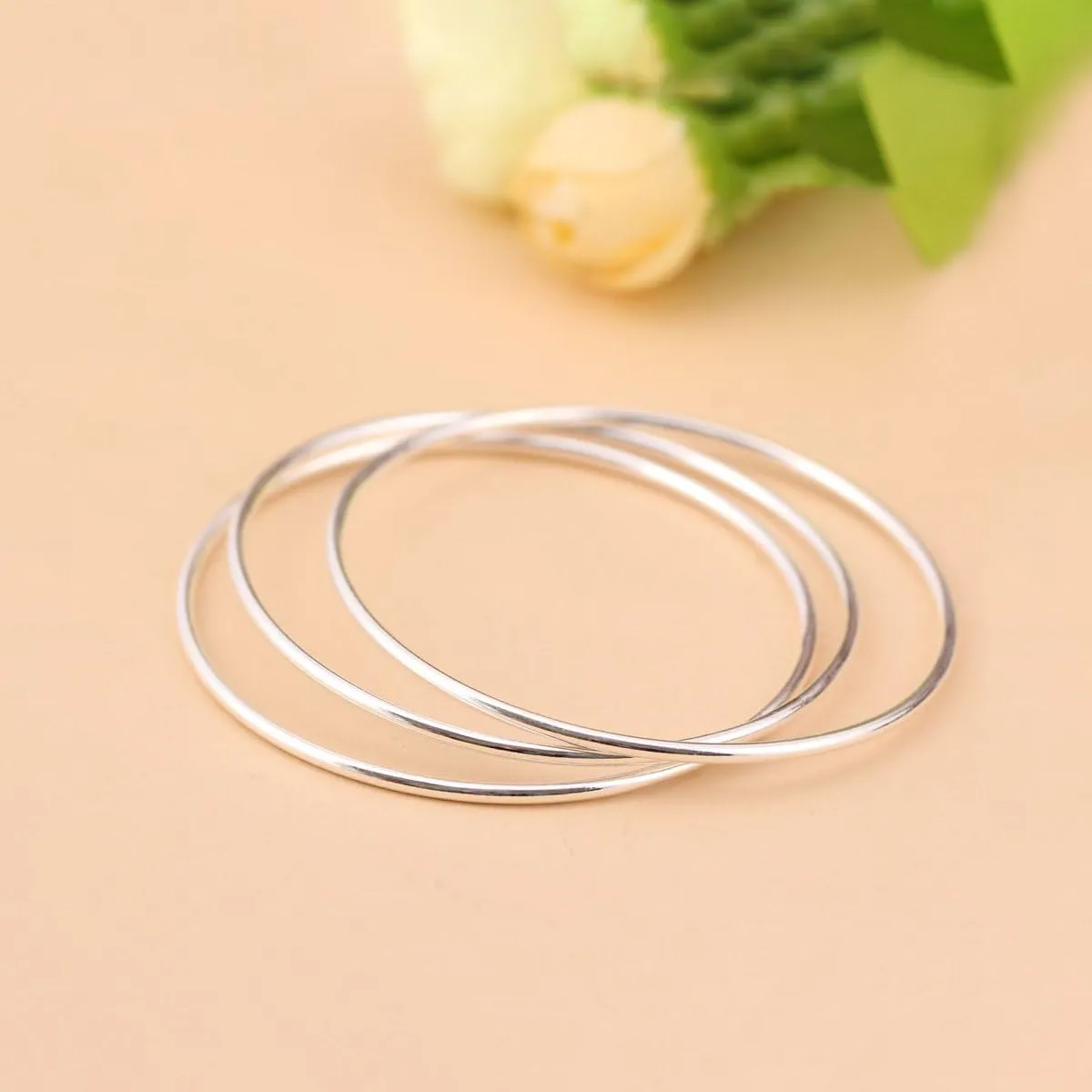 925 Sterling Silver Bangle Bracelet Bangles for Women/Girls | Bangle Bracelets for Women | 925 Sterling Silver Bracelets for Women | Dainty Bracelets