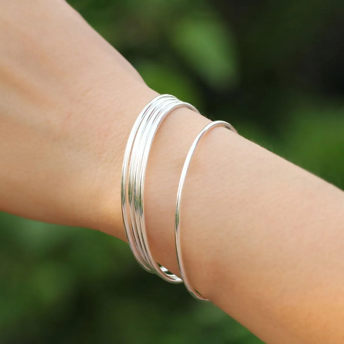 925 Sterling Silver Bangle Bracelet Bangles for Women/Girls | Bangle Bracelets for Women | 925 Sterling Silver Bracelets for Women | Dainty Bracelets
