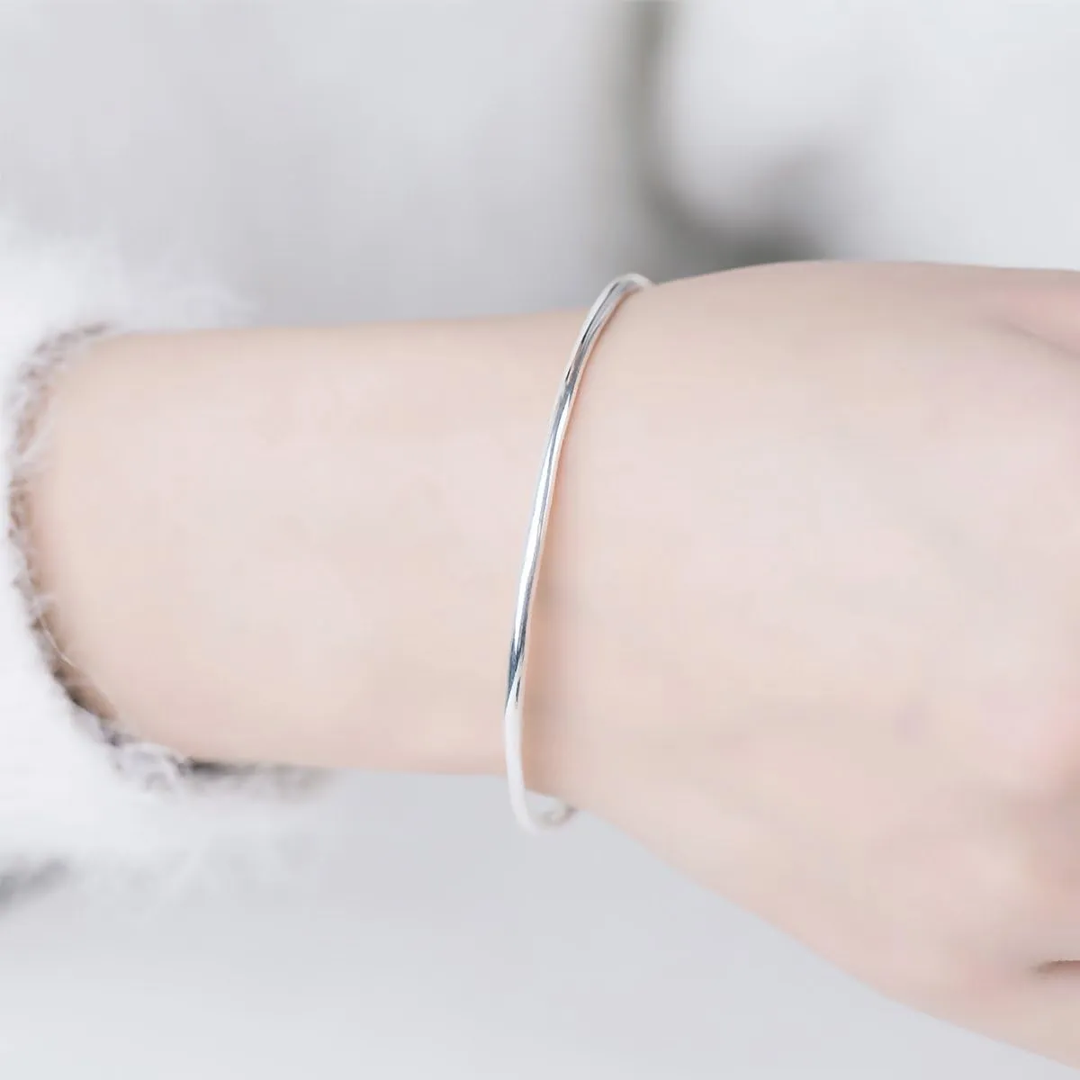 925 Sterling Silver Bangle Bracelet Bangles for Women/Girls | Bangle Bracelets for Women | 925 Sterling Silver Bracelets for Women | Dainty Bracelets