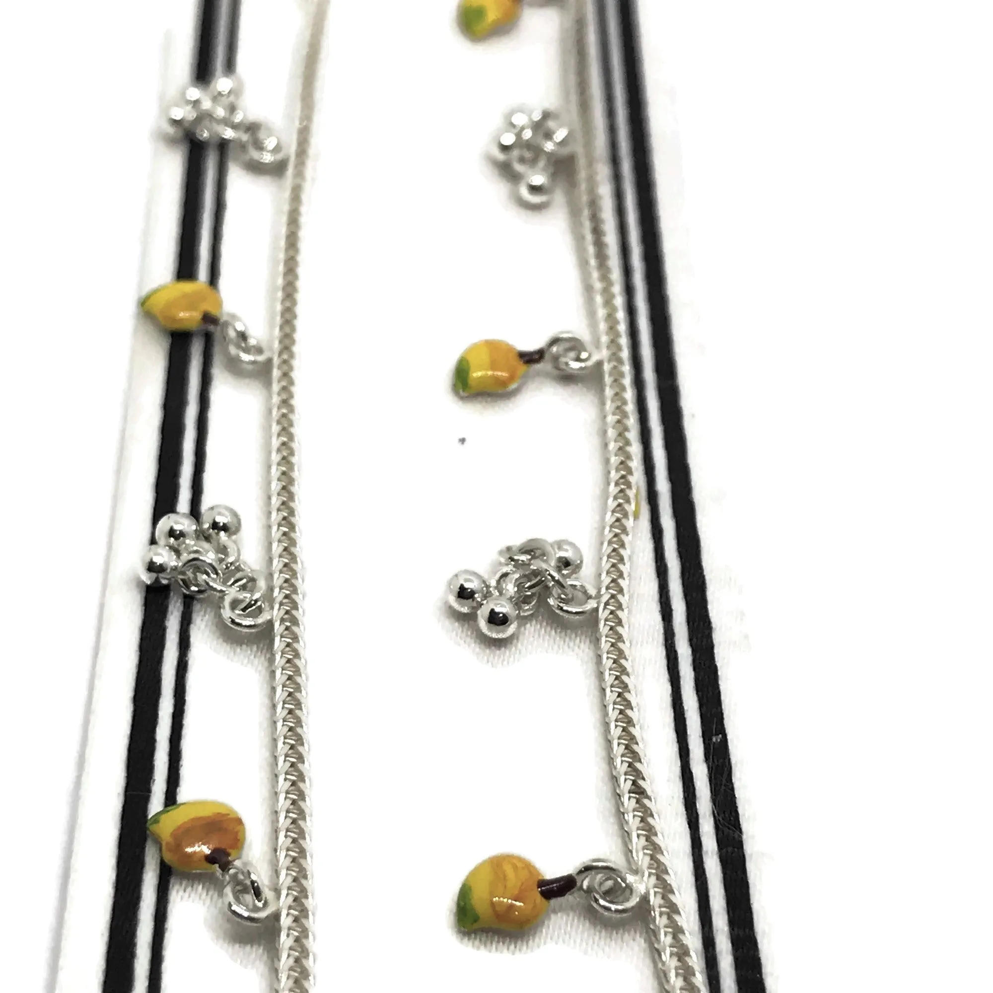 925 Sterling Silver Designer Fancy Anklet - Style#45