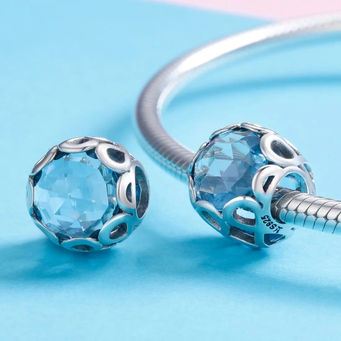 925 Sterling Silver Diy Charm Beads For Bracelets & Necklaces