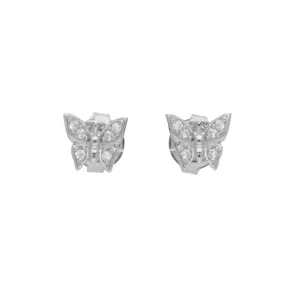 925 Sterling Silver Graceful Butterfly Stud