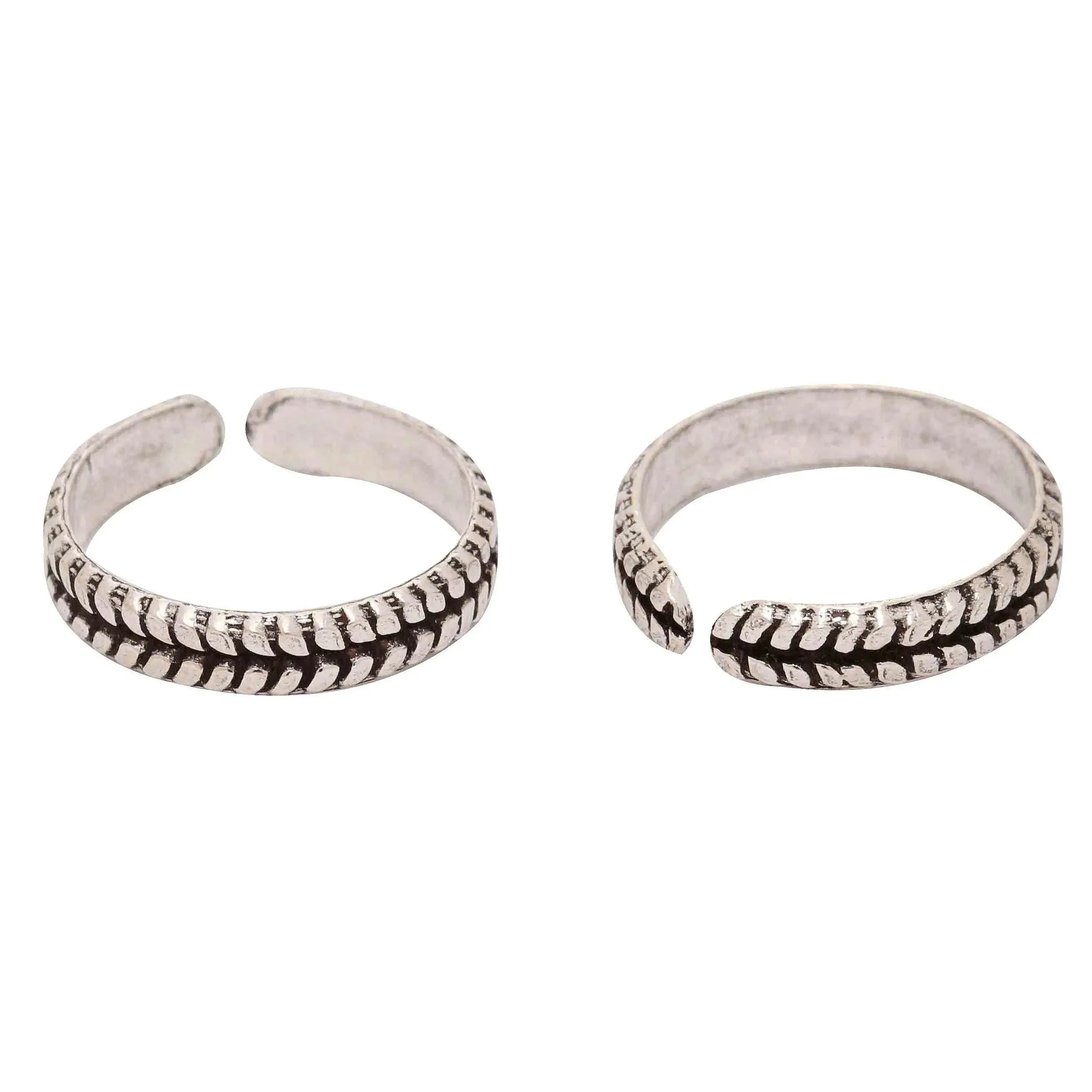 92.5 Sterling Silver Oxidized Minimal Toe Rings