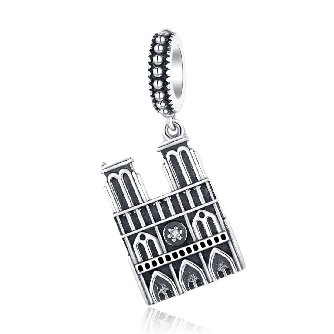 925 Sterling Silver Parisian Charm Bracelet & Necklace Set