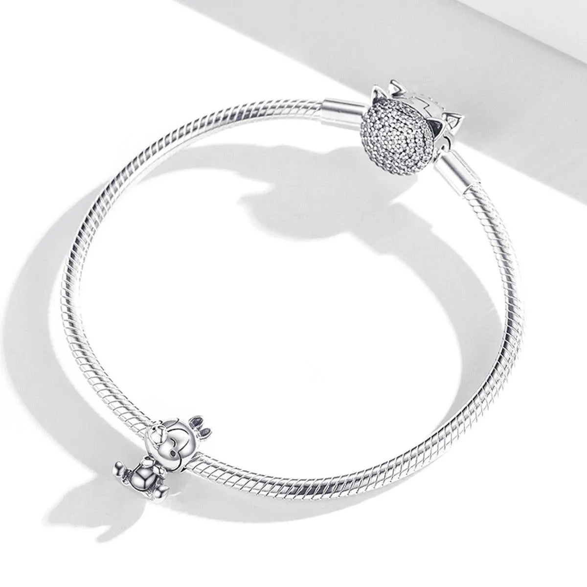 925 Sterling Silver Squirrel Charm For Diy Bracelets & Necklaces