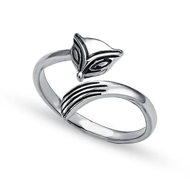 925 Sterling Silver Thai Silver Fox Ring