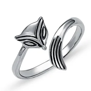 925 Sterling Silver Thai Silver Fox Ring