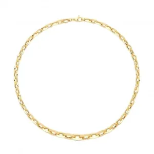 9ct Yellow Gold Oval Open Link Necklet NK373