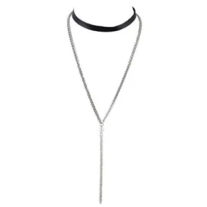 A Suit of Vintage Chain Necklaces For Women - Silver