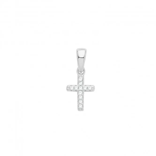 Acotis Silver Cross Rhodium Zirconia Set G61078