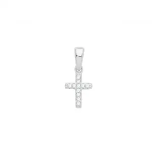 Acotis Silver Cross Rhodium Zirconia Set G61078