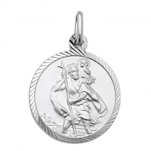 Acotis Silver Pendant St. Christopher Dia-Cut G6961