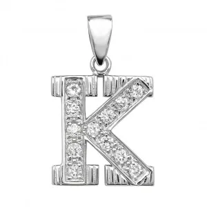 Acotis Silver Pendant Zirconia Initial G6125/K