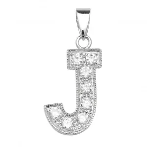Acotis Silver Pendant Zirconia Initial G6126J