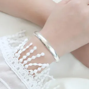 AdjustableSterling Silver Bangle Bracelet, Silver Bangles,Chain Bracelets,Bracelets Silver Bangles for Women Solid 925,Elegant Silver Bracelet for Women 925 Silver Friendship Bangle