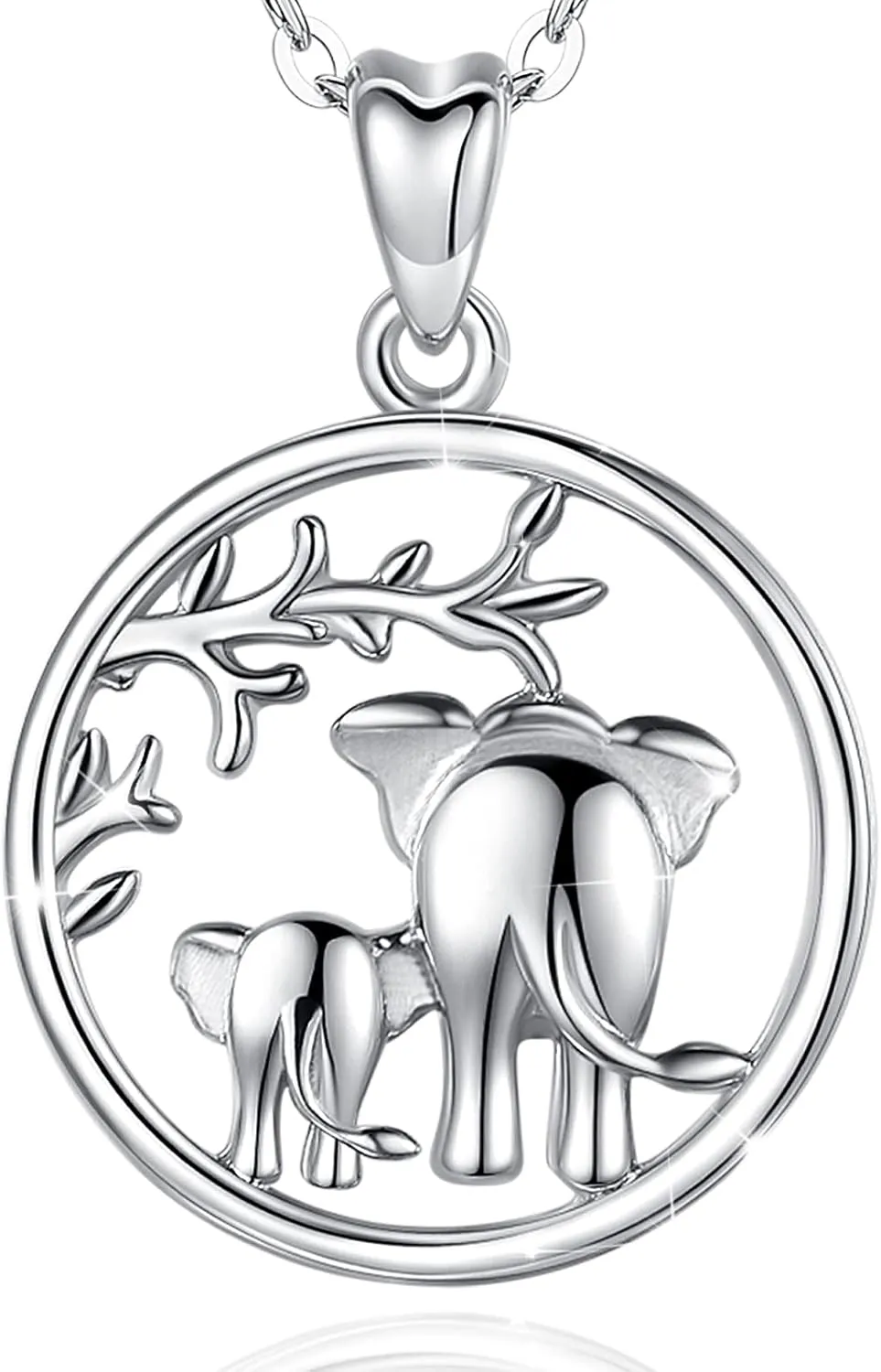 AEONSLOVE 925 Sterling Silver Animal Necklaces, Elephant/Sea Turtle/Highland Cow Pendant Necklaces Animals Jewelry Gifts for Women