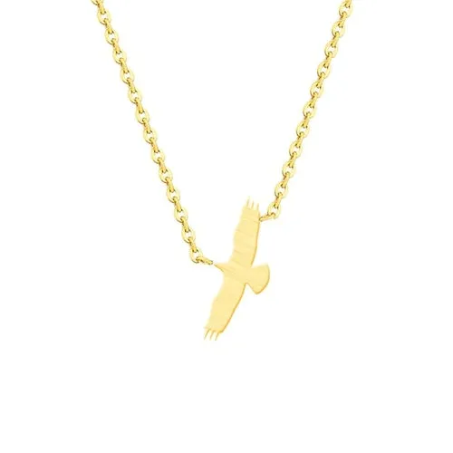 American Flying Eagle Necklace For Women Men Bird Animal Jewelry Gold